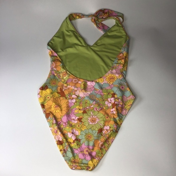 Show Me Your Mumu Cape Cod One Piece Swimsuit in Groovy Blooms Size XLarge. - Picture 6 of 11
